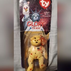 Glory the Bear Ty Beanie Baby with Errors **RARE**
